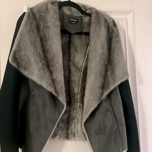 Bebe suede fur jacket